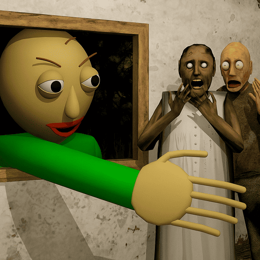 Play game Granny vs Baldi and Grandpa Horror